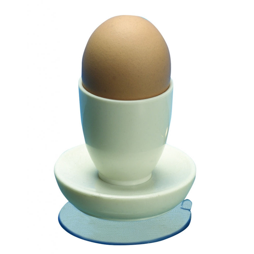 Egg cup with suction cup