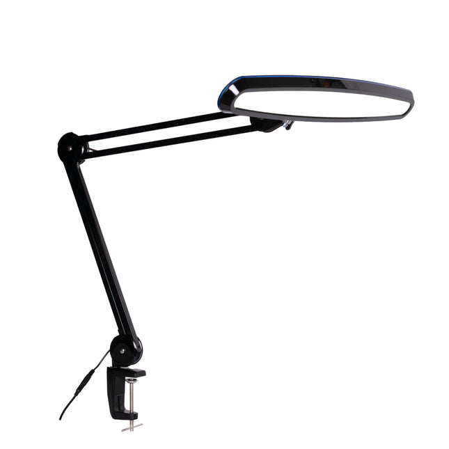 SBR Deluxe Tageslichtlampe – Dimmbare LED-Schreibtischlampe mit extra großem Lampenschirm und verstellbarem Arm