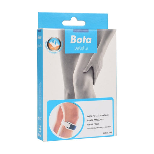 Bota patella bandage sport - (white and blue).