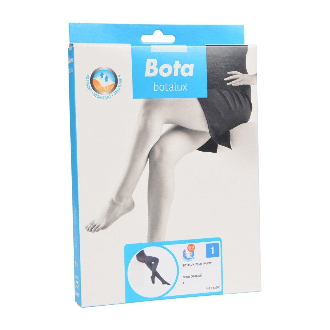 Botalux 70 support tights at nero - black opaque