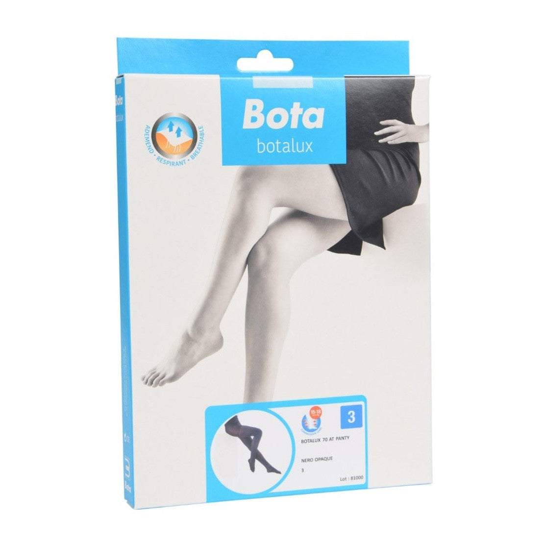 Botalux 70 support tights at nero - black opaque