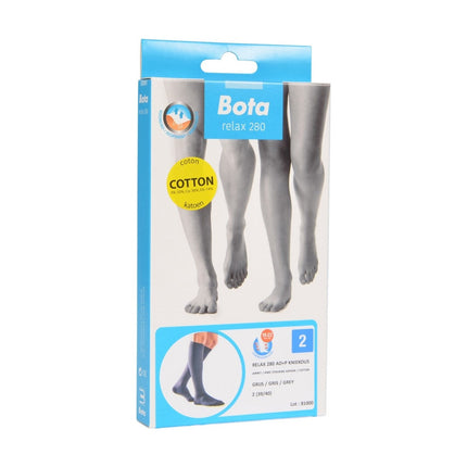Bota Relax 280 Baumwolle Unter dem Knie Ad+p Grau