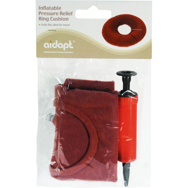 Zitring Aambeienkussen Rood – 39 cm Opblaasbaar met Pompje