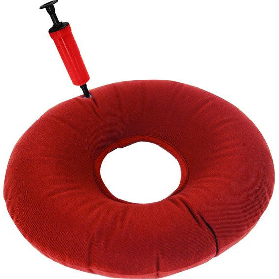 Zitring Aambeienkussen Rood – 39 cm Opblaasbaar met Pompje