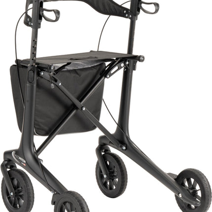 MultiMotion Carbon Rollator L – 5,5 kg met Softwielen & Boodschappentas