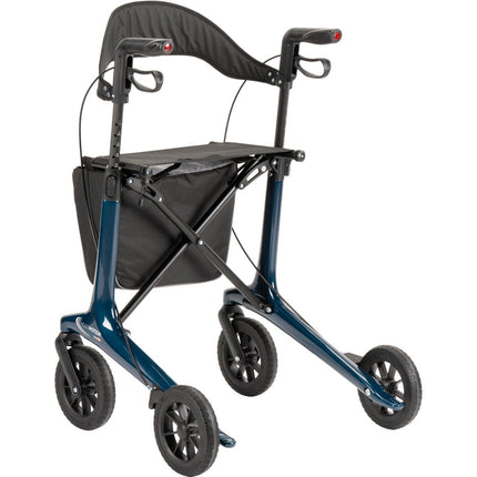 MultiMotion Carbon Rollator L – 5,5 kg met Softwielen & Boodschappentas