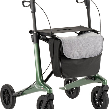 MultiMotion Carbon Rollator L – 5,5 kg met Softwielen & Boodschappentas