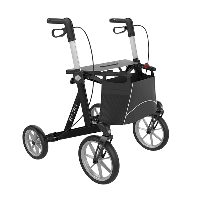 Explorer Outdoor Rollator - Suitable for 200 kg with Large Soft Wheels (9 kg)