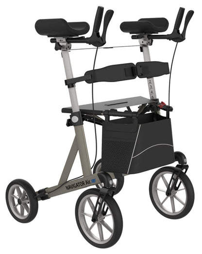 Navigator AIR rollator met draaibare onderarmschalen met zachte banden