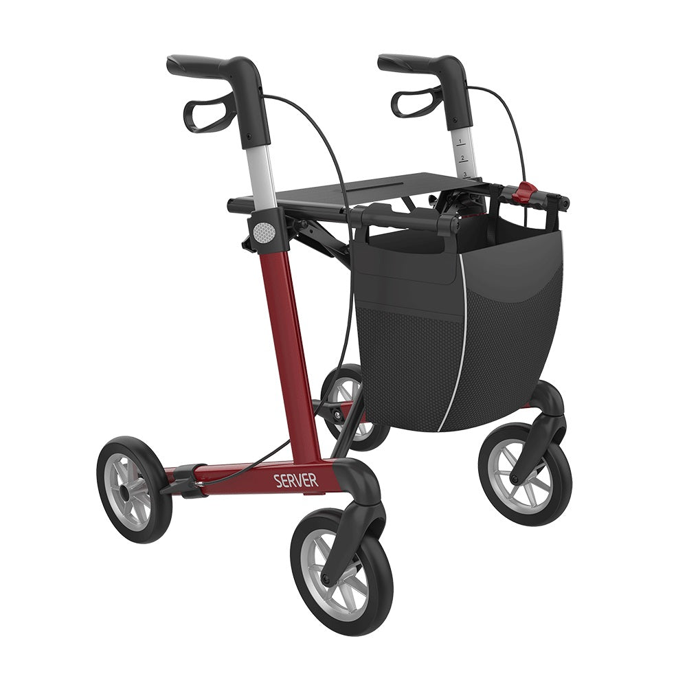 Server Rollator with soft comfort tires 