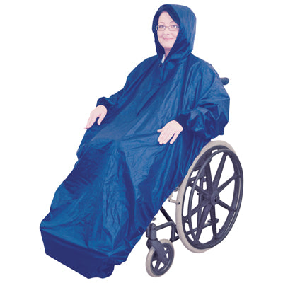 Fleece Lined Wheelchair Mac met Mouwen – Bescherming tegen Weersomstandigheden voor Rolstoelgebruikers