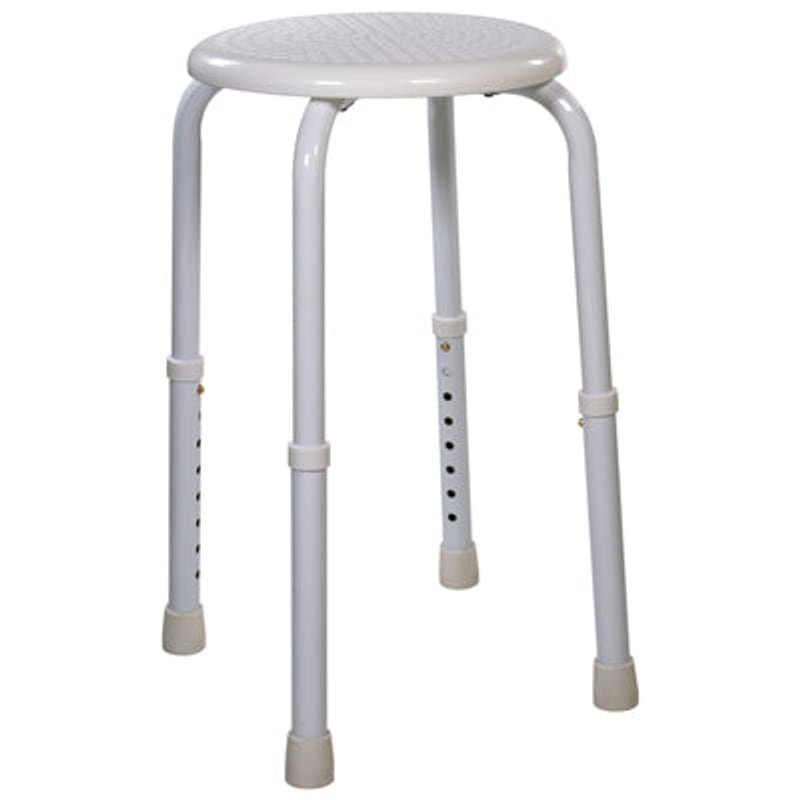 Adjustable shower stool