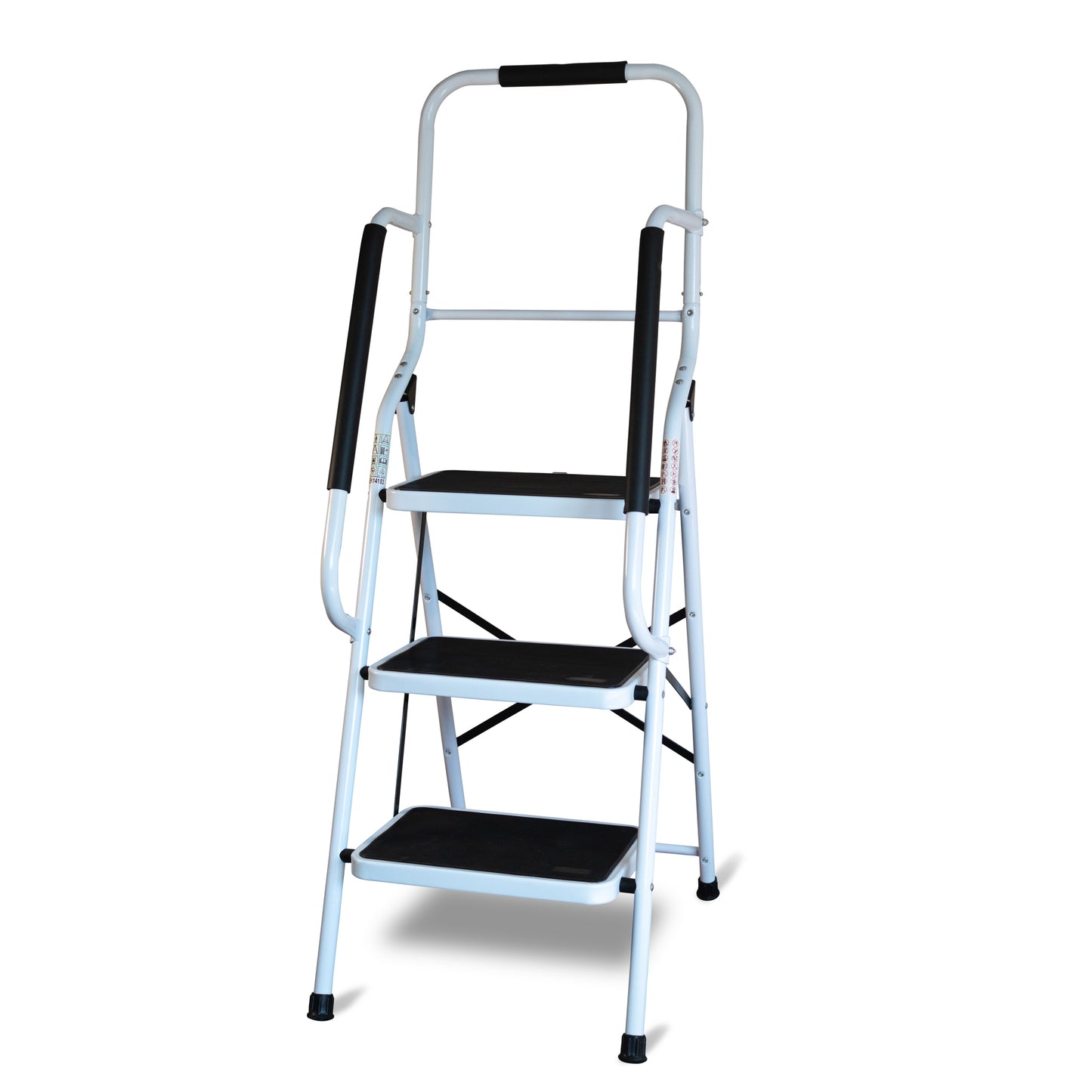 Step stool with backrest - 2 or 3 steps - senior steps