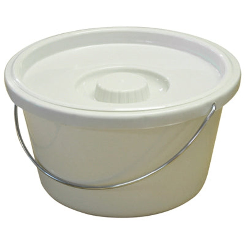 Toilet bucket with lid, toilet seat / commode chair