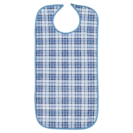 Washable bib Checked blue