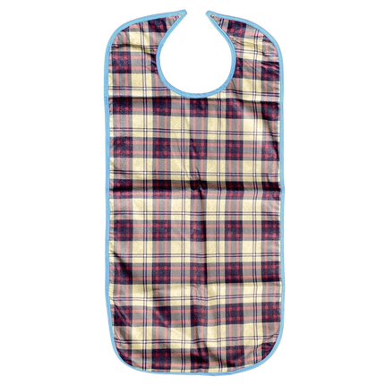 Washable bib Checked Brown