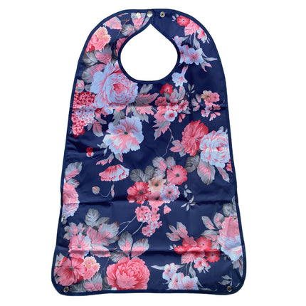 Wasbare slab Blauw met roze bloemen