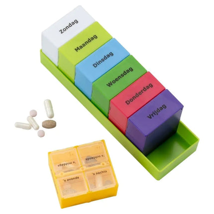 Pill box table model 7-day Colored