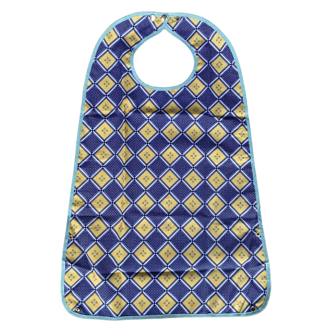 Wasbare slab met print Blauw/ geel geruit