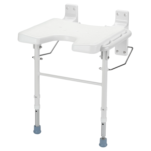 Opklapbaar douchezitje met steunpoten