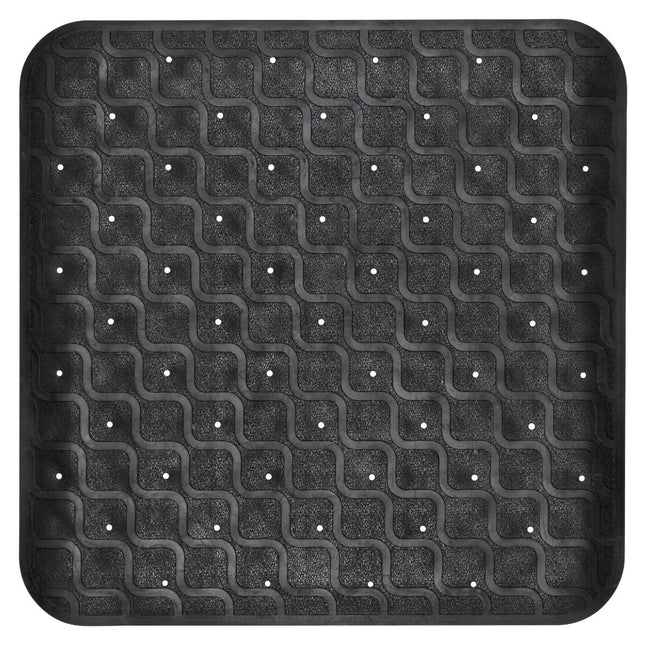 MultiMotion douchemat / badmat antislip - 53 x 53 cm Zwart