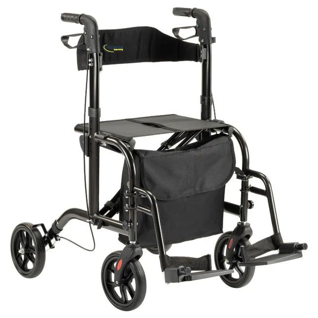 Duo rollator &amp; wheelchair in 1
