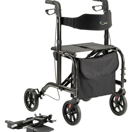 Duo rollator &amp; wheelchair in 1