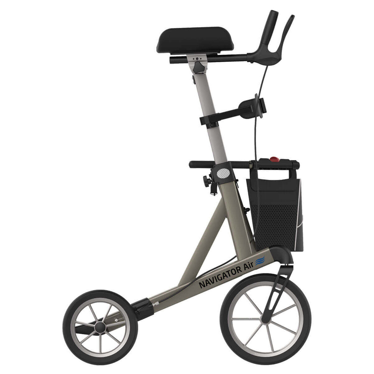 Navigator AIR rollator met draaibare onderarmschalen met zachte banden