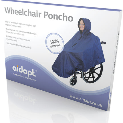 Poncho - Voor rolstoel of rollator - 100% waterdicht