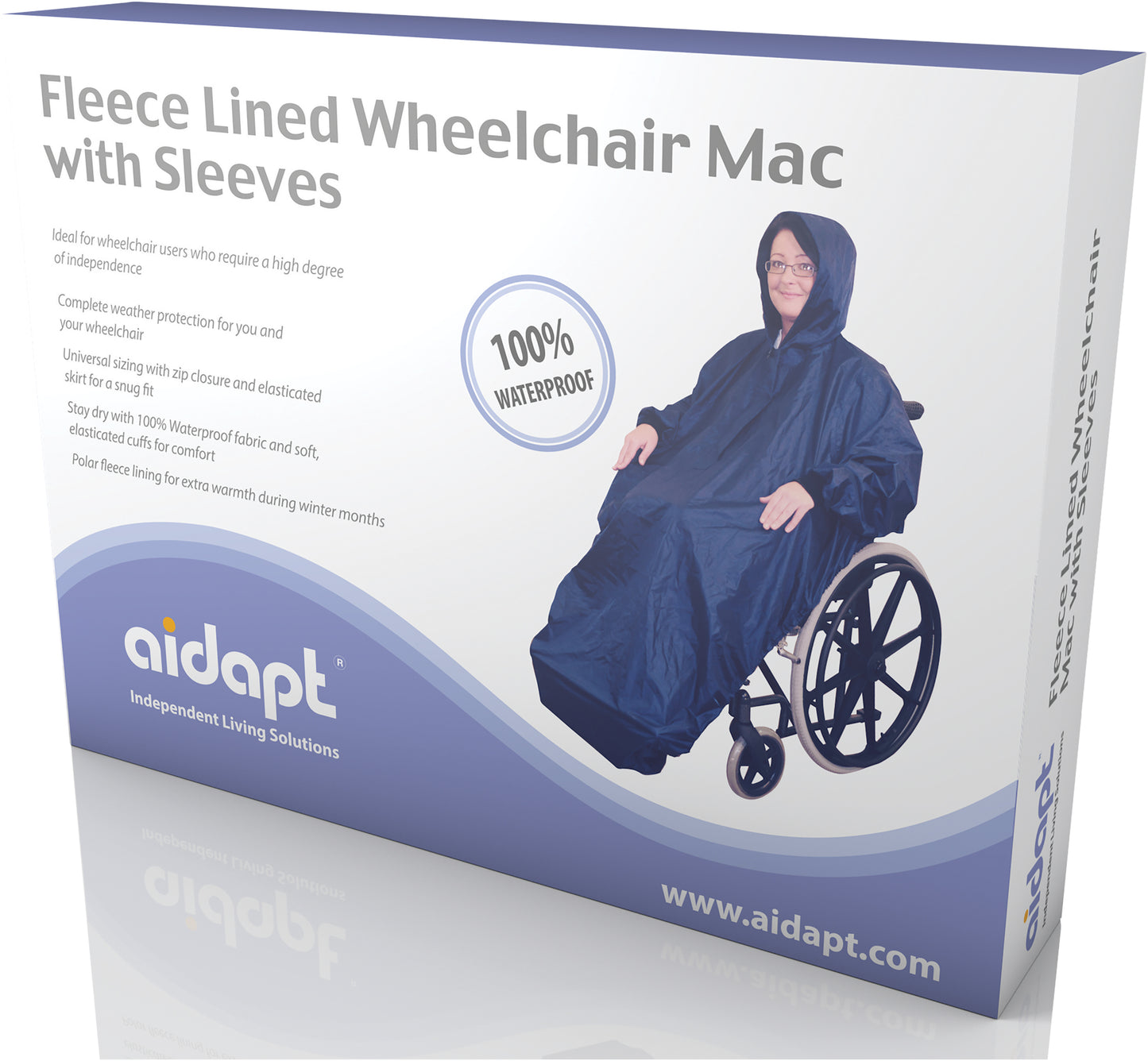 Fleece Lined Wheelchair Mac met Mouwen – Bescherming tegen Weersomstandigheden voor Rolstoelgebruikers