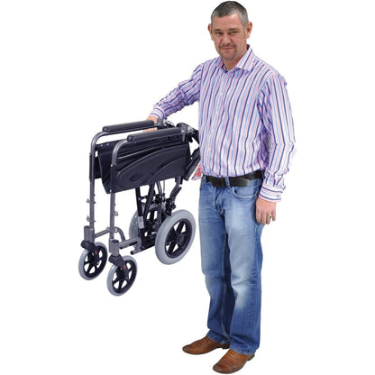 Lichtgewicht aluminium transport rolstoel