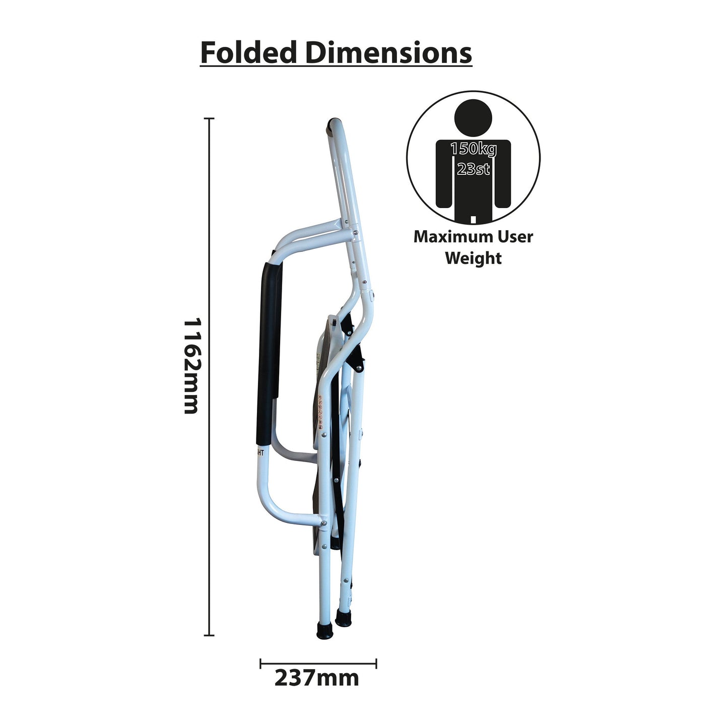 Step stool with backrest - 2 or 3 steps - senior steps