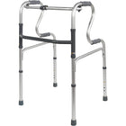 Dual Riser Opvouwbaar Looprek – Aluminium Zilver