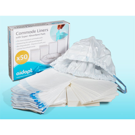 Toilet Bin Bags with Absorbent Pads – 50 Disposable Bags