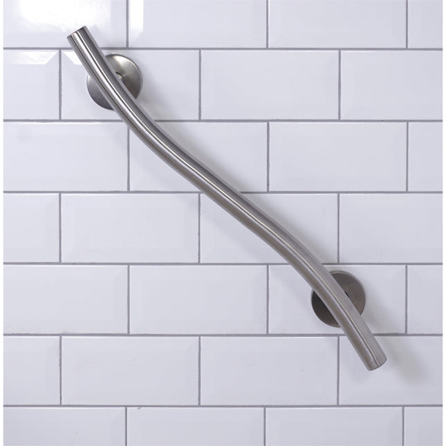 Luxuriöse, runde Edelstahl-Halterung in polierter Ausführung – für Badezimmer, Dusche und Treppen