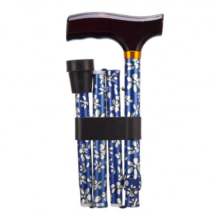Opvouwbare wandelstok gebloemd