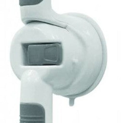 Corner wall handle on suction cup